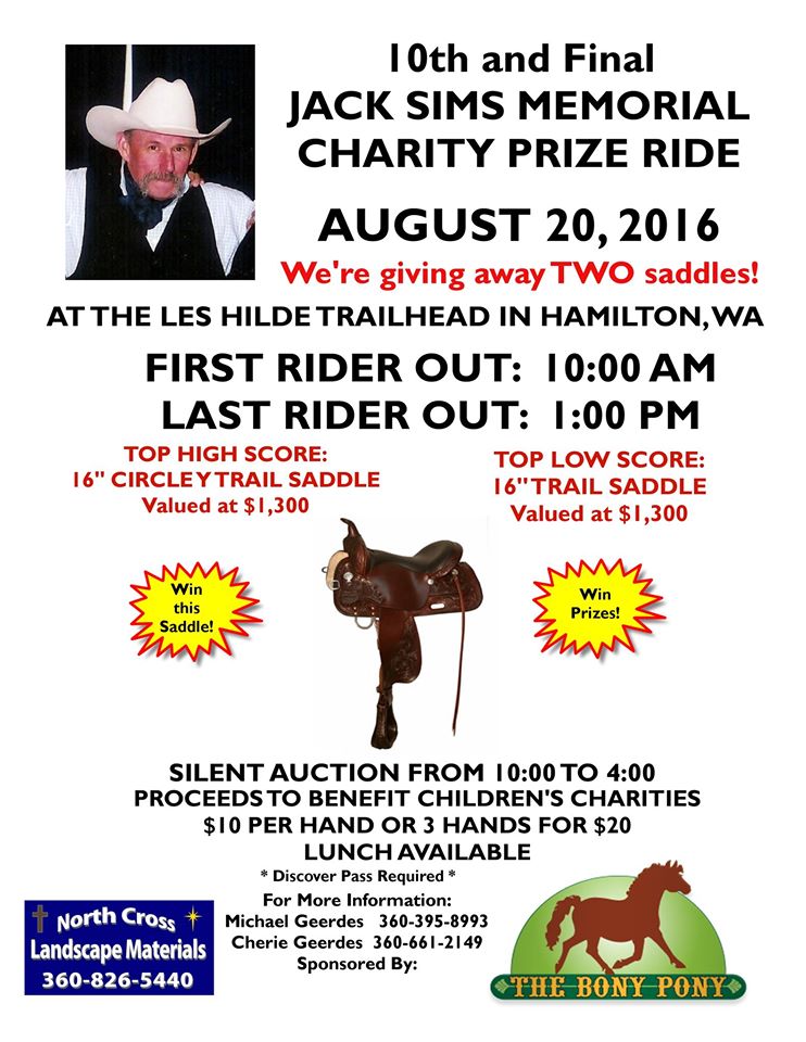 Jack Sims Memorial Charity Prize Ride Flyer