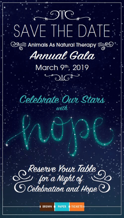 Animals as Natural Therapy’s 9th Annual Gala - “Celebrate Our Stars”