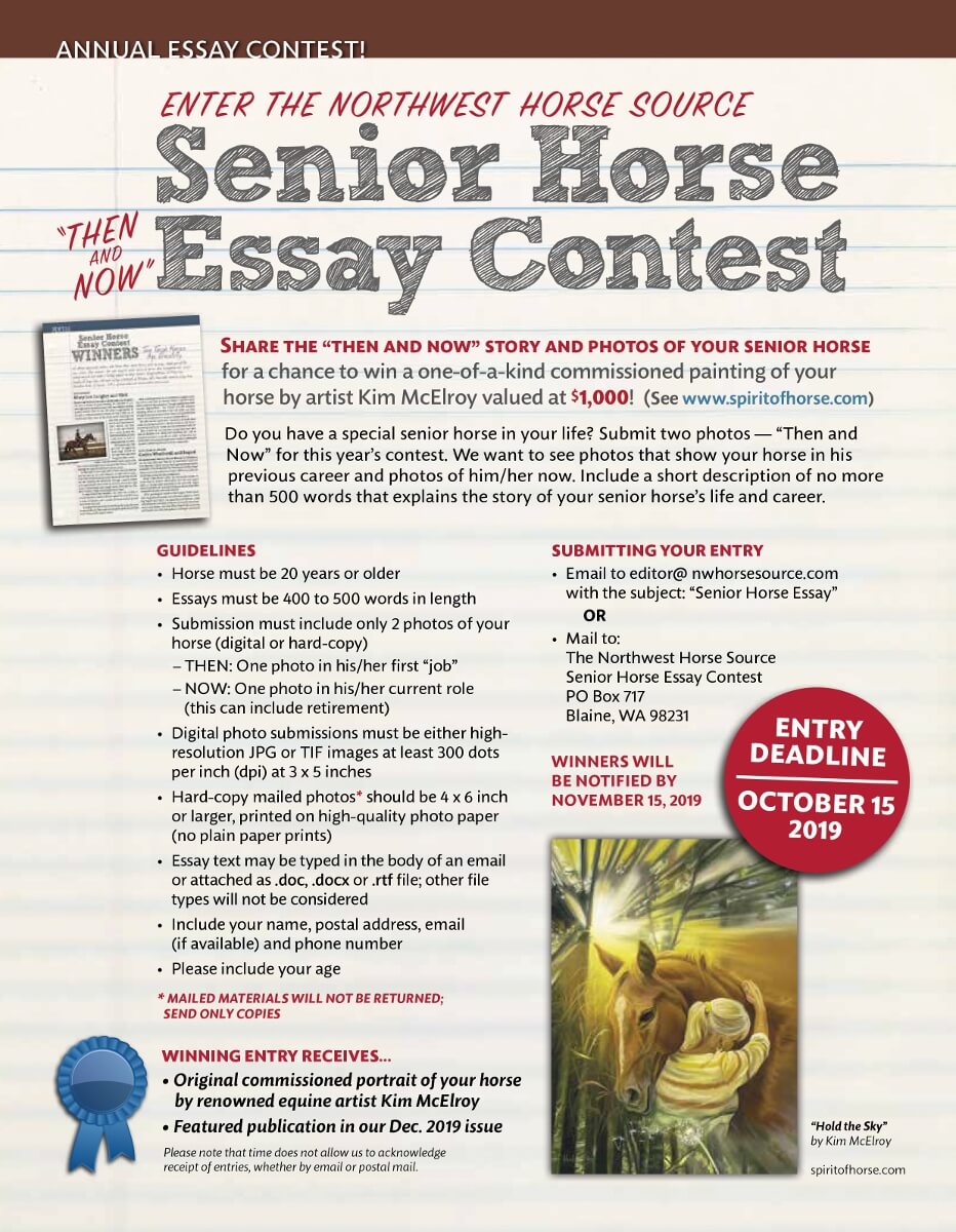 Enter 2019 NWHS "Then & Now" Senior Horse Essay Contest